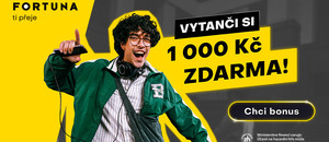 Získejte bonus až 1000 Kč zdarma za registraci a první vklad u Fortuny