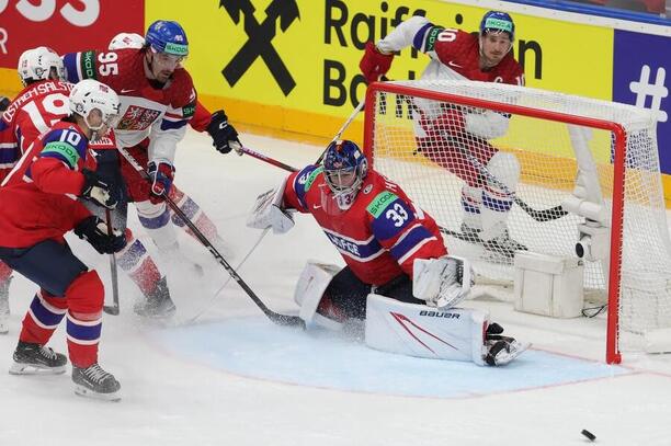 Utkání Norsko - Česko na MS v hokeji v Praze