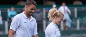 Sem Verbeek a Kateřina Siniaková na Wimbledonu