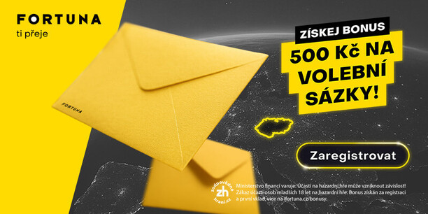 Vsaďte si na volby v Česku 2025 s bonusem 500 Kč